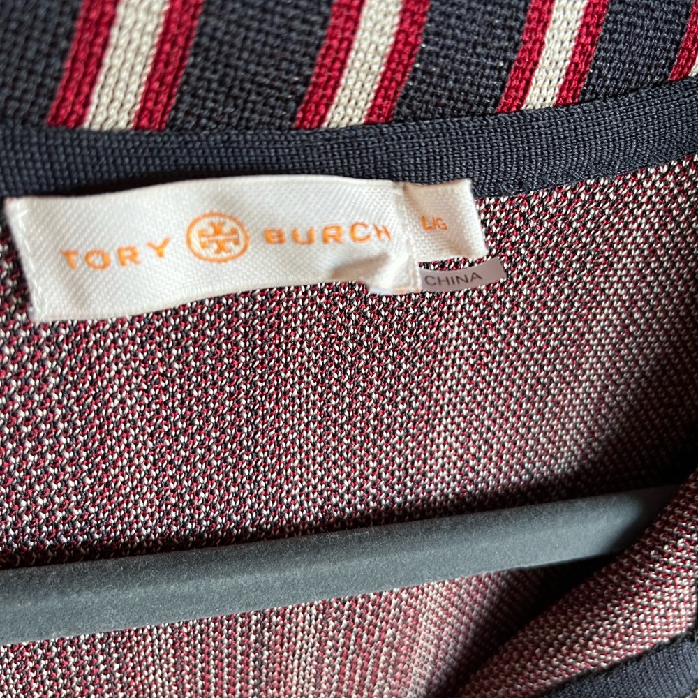 Tory Burch Red and White Sweater